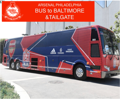 Arsenal vs Everton : Bus and Tailgate
